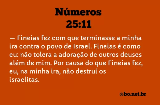 Números 25:11 NTLH