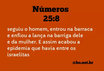 Números 25:8 NTLH