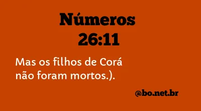 Números 26:11 NTLH