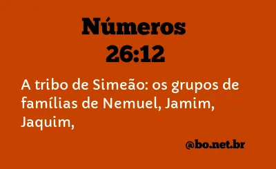 Números 26:12 NTLH