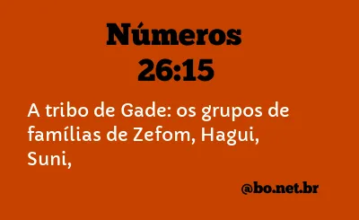 Números 26:15 NTLH