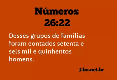 Números 26:22 NTLH
