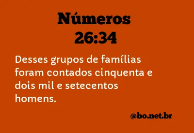 Números 26:34 NTLH