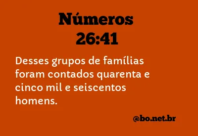 Números 26:41 NTLH