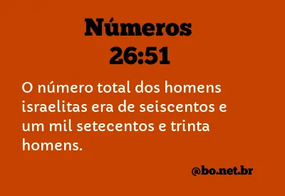 Números 26:51 NTLH