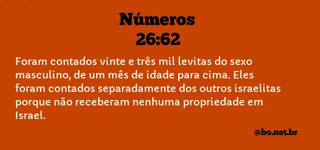 Números 26:62 NTLH