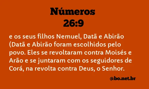 Números 26:9 NTLH