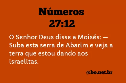 Números 27:12 NTLH