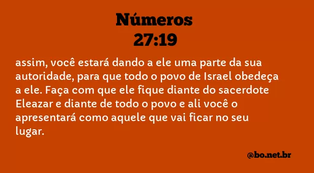 Números 27:19 NTLH