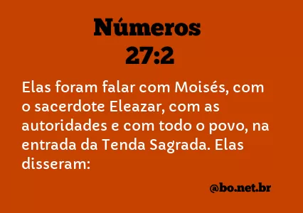 Números 27:2 NTLH