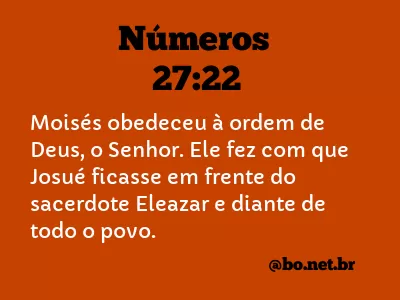 Números 27:22 NTLH