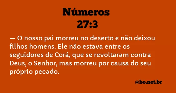 Números 27:3 NTLH