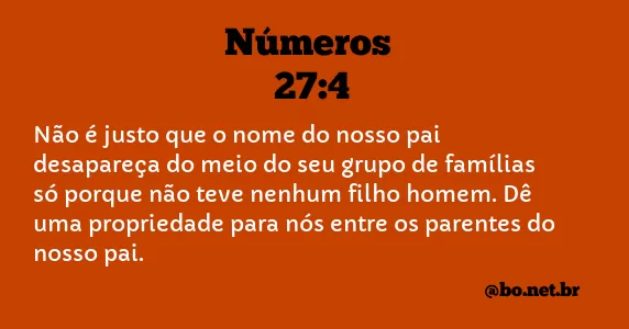 Números 27:4 NTLH