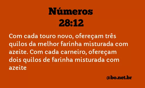 Números 28:12 NTLH