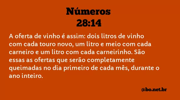 Números 28:14 NTLH