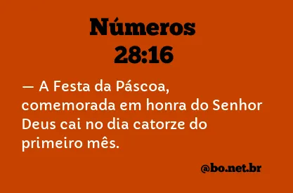 Números 28:16 NTLH