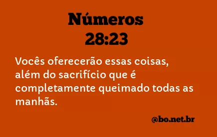 Números 28:23 NTLH