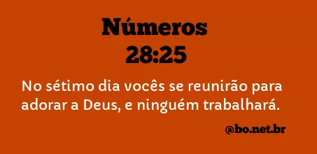 Números 28:25 NTLH