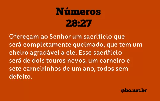 Números 28:27 NTLH