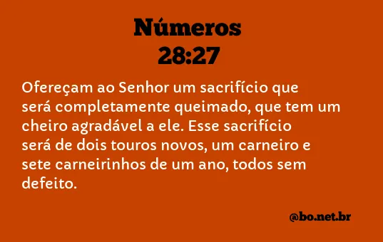 Números 28:27 NTLH