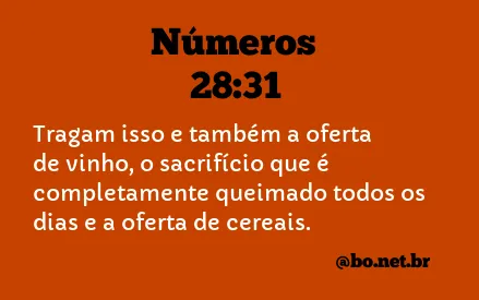 Números 28:31 NTLH