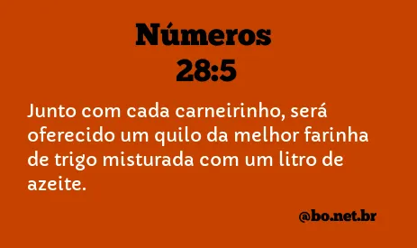 Números 28:5 NTLH