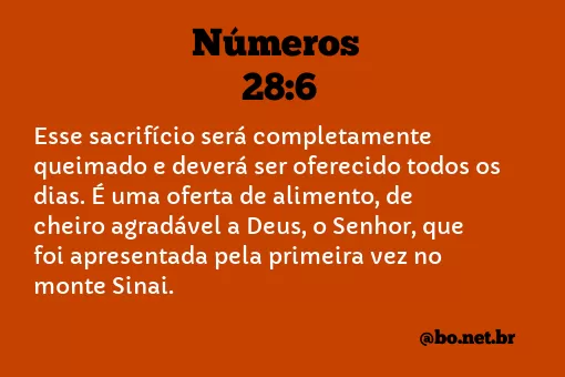 Números 28:6 NTLH