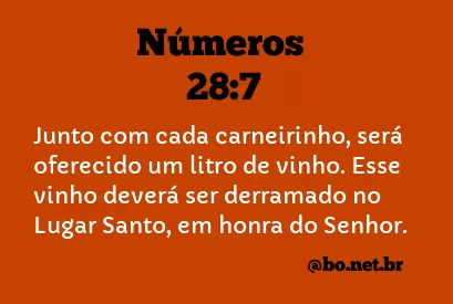 Números 28:7 NTLH