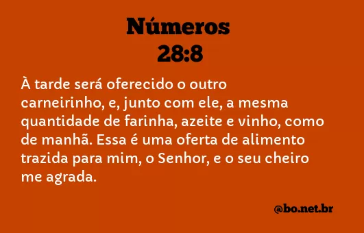 Números 28:8 NTLH