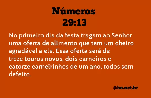 Números 29:13 NTLH