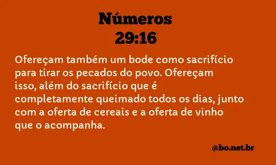 Números 29:16 NTLH