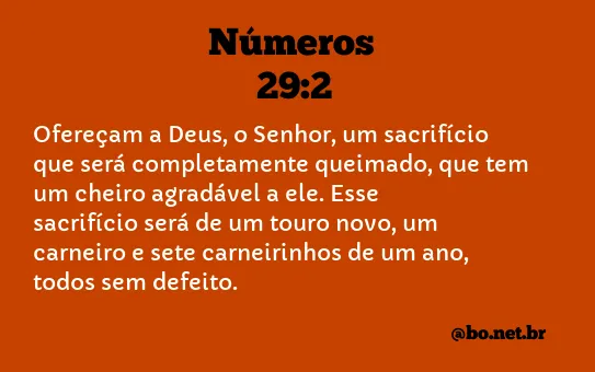 Números 29:2 NTLH