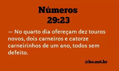 Números 29:23 NTLH