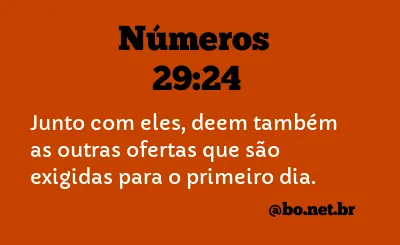 Números 29:24 NTLH