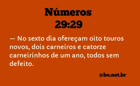 Números 29:29 NTLH