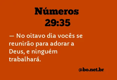 Números 29:35 NTLH