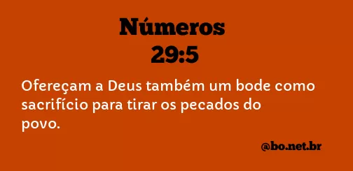 Números 29:5 NTLH