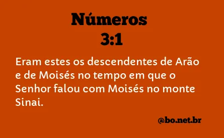 Números 3:1 NTLH