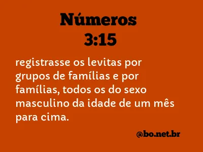 Números 3:15 NTLH