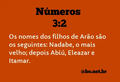 Números 3:2 NTLH