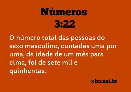 Números 3:22 NTLH