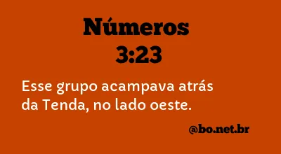 Números 3:23 NTLH