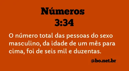 Números 3:34 NTLH