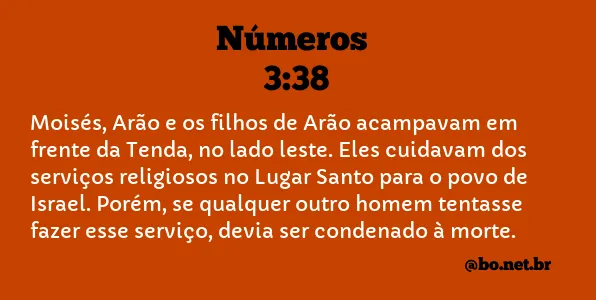 Números 3:38 NTLH