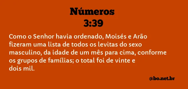 Números 3:39 NTLH