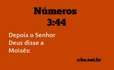 Números 3:44 NTLH