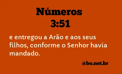 Números 3:51 NTLH