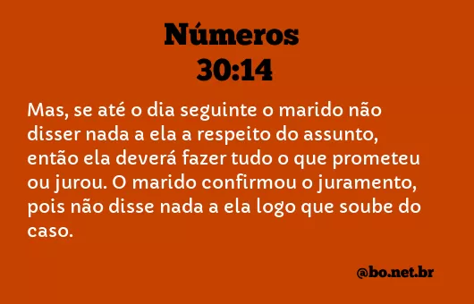 Números 30:14 NTLH
