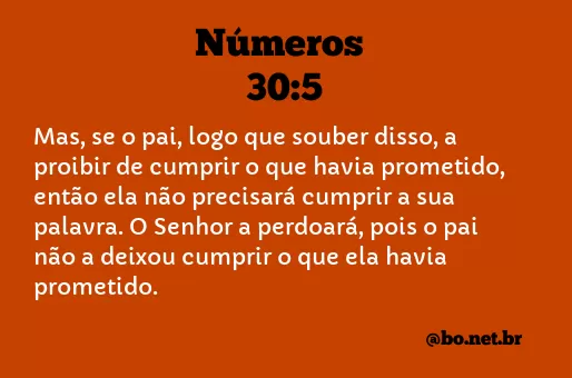 Números 30:5 NTLH