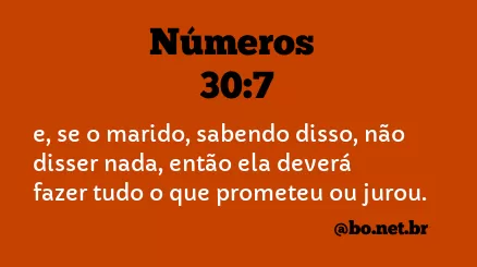 Números 30:7 NTLH